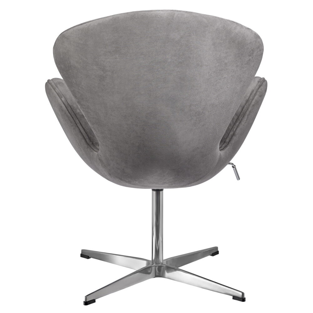 Кресло BRADEX HOME SWAN CHAIR серый, искусственная замша - фотография № 3