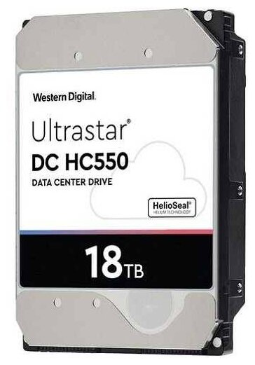 3.5" 18TB WD Ultrastar DC HC550 [WUH721818ALE6L4] SATA 6Gb/s, 7200rpm, 512MB, 0F38467, 512e, Bulk