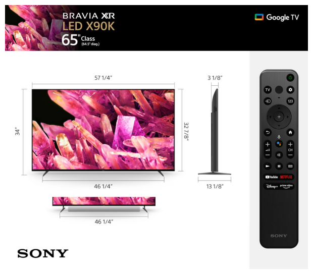 Телевизор Sony XR-55X90K, 55", 4K, LED - фото №3
