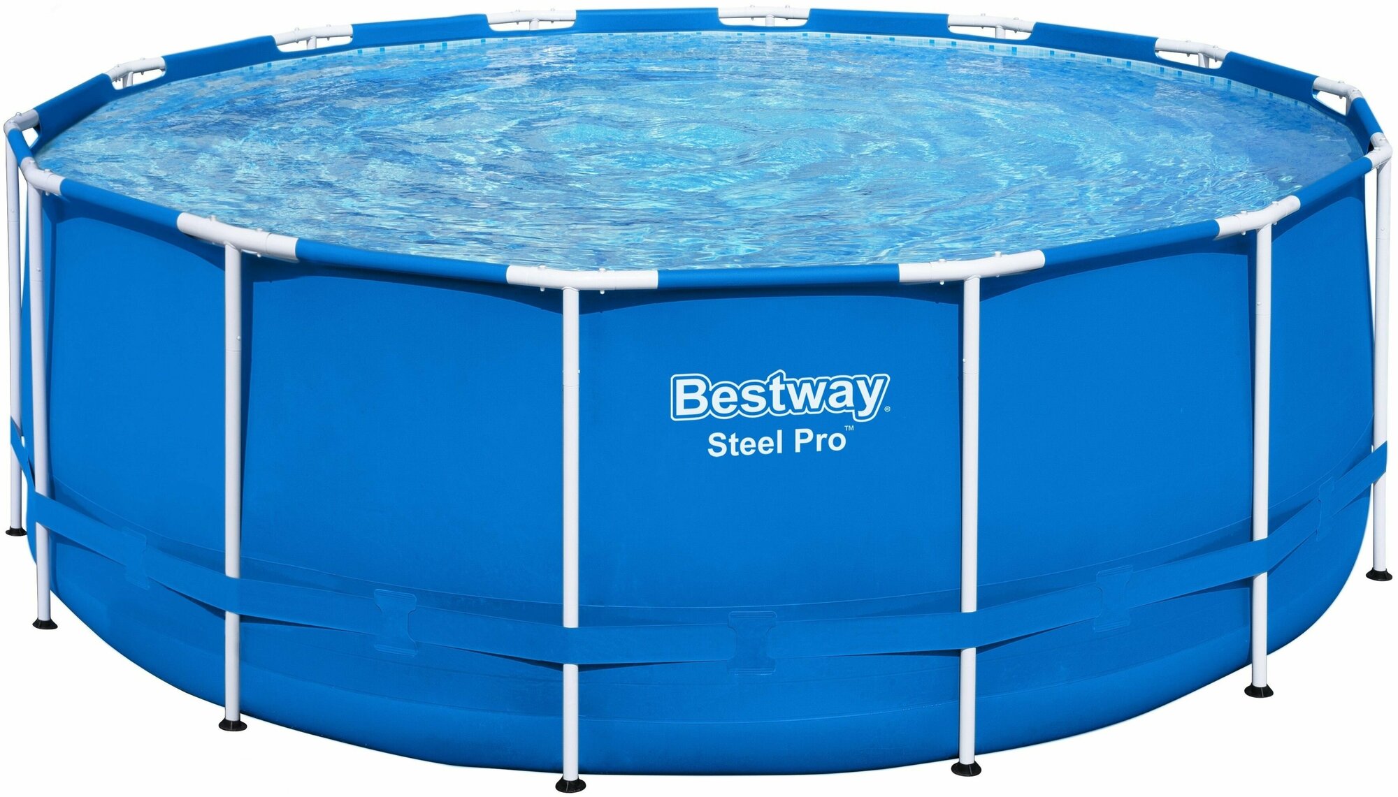 Бассейн каркасный Bestway Steel Pro 427х133см 16501л 5612U, лестница в комплекте - фотография № 2