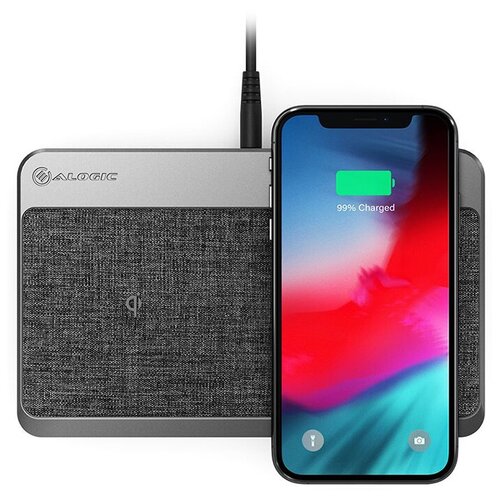 Беспроводная зарядка ALOGIC Power Hub Multi-Device Wireless  & Charging Station серая