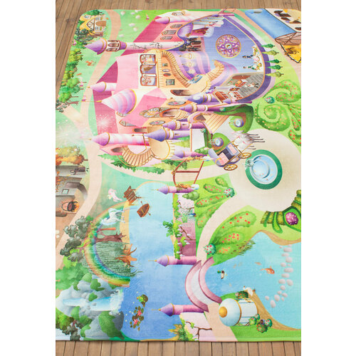Ковер на пол 0,7 на 1 м в детскую, разноцветный House of Kids Princesse