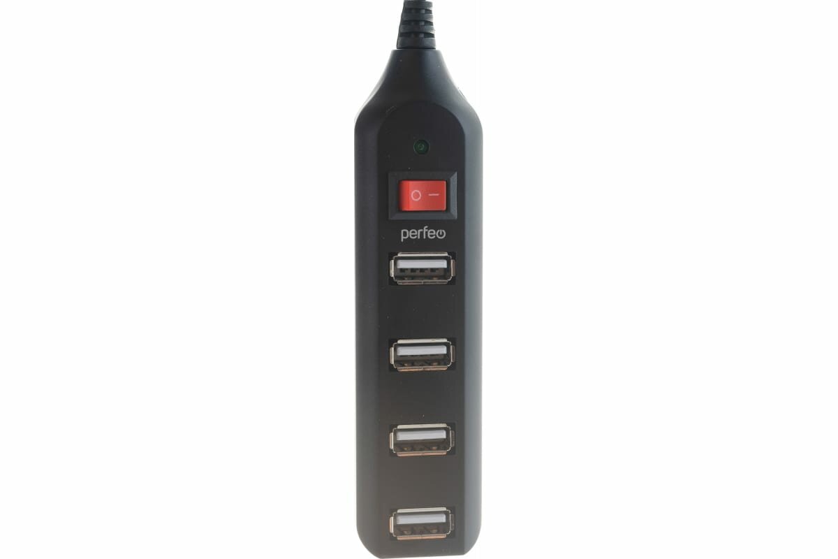 USB-концентратор Perfeo USB-HUB 4 Port (PF-HYD-6001H Black)