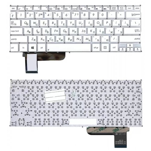 Клавиатура keyboard 0KNB0-1121UI00 для ноутбука Asus X201 X201E X202 X202E S200 S201 S201E белая 737₽