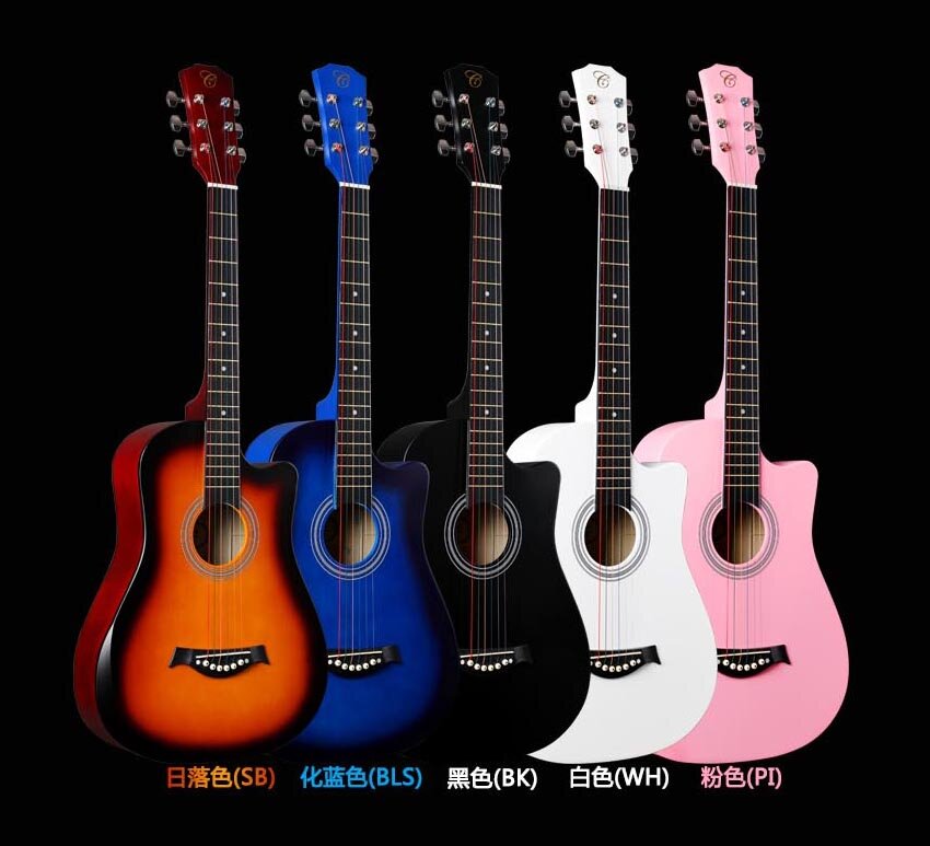 FFG-3860C-BK Акустическая гитара, с вырезом, черная, Foix