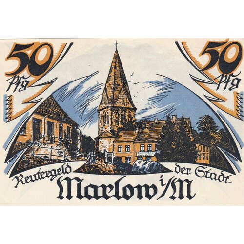 Германия (Веймарская Республика) Марлов 50 пфеннигов 1922 г. германия веймарская республика марлов 10 пфеннигов 1922 г
