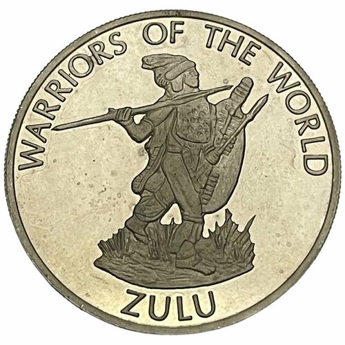 ДР Конго 10 франков 2010 г. (Воины мира - Зулу) (Proof) др конго 10 франков 2010 г воины мира самурай proof