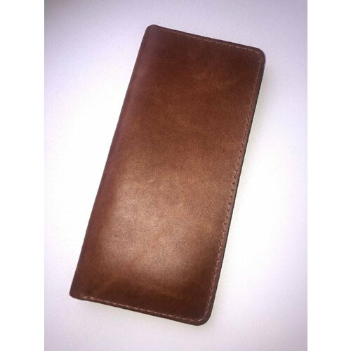 фото Кошелек ксм|кожаное слово мастера 01, фактура гладкая, коричневый