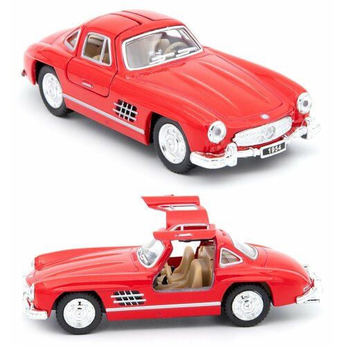 Kinsmart. Модель металлическая инерционная Mercedes-Benz 300SL 1954 1:36 (красная)