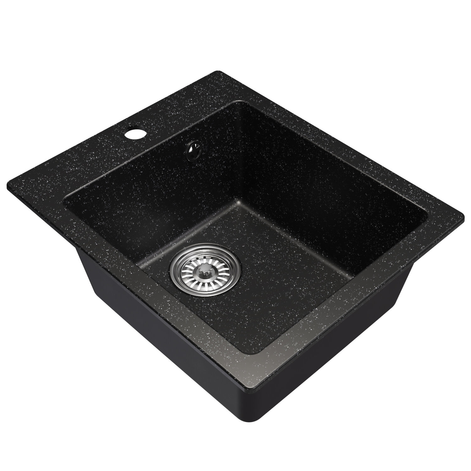 Мойка кухонная Mixline ML-GM14 42х50 см, черная - фото №1