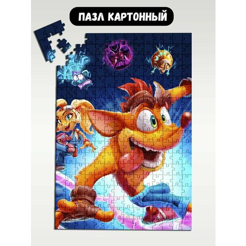 Пазл картонный 39,5х28 см, размер А3, 300 деталей, модель игра Crash Bandicoot 4 Its About Time - 713 часы настенные уф с принтом игры crash bandicoot 4 its about time 2823