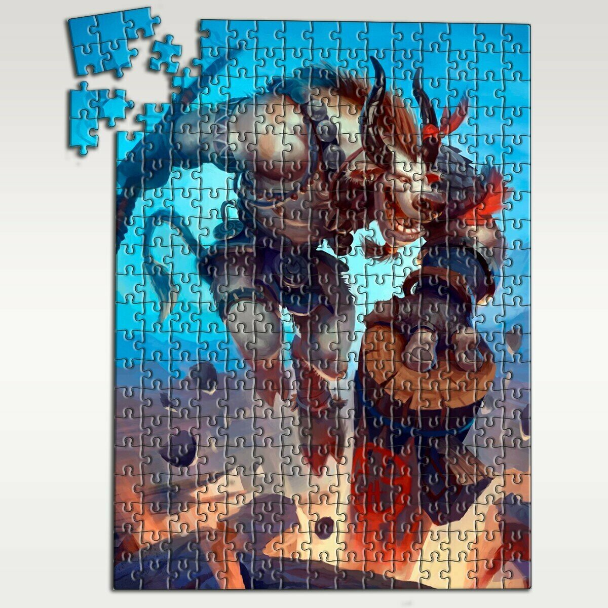 Пазл картонный 39,5х28 см, размер А3, 300 деталей, модель Игра World Of Warcraft - 7598 П