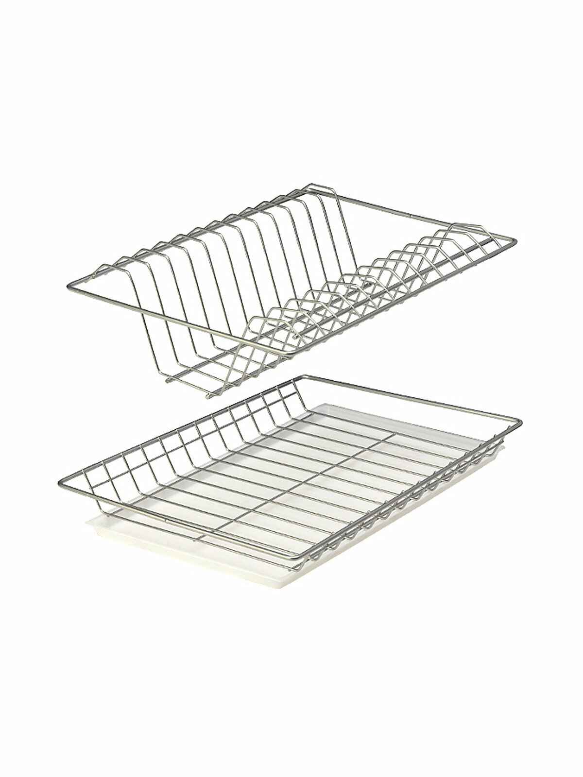 фото Посудосушитель, сушка для посуды в шкаф 600, с поддоном, хром, 565х256