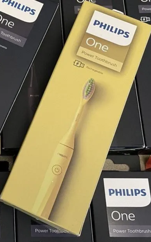 Электрическая зубная щетка Philips One Sonicare, цвет желтый