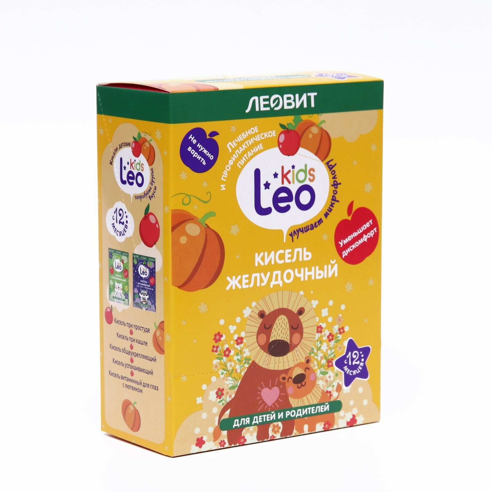 Кисель Leo Kids желудочный, 5 пакетов по 12 г