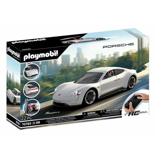 Гоночная машина Playmobil Porsche Mission E 70765, 27.5 см, белый конструктор playmobil 70765 машинка porsche mission e