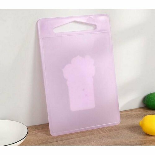 Доска пластиковая разделочная 422805 см врезная ручка фиолетовый Baizheng 578₽