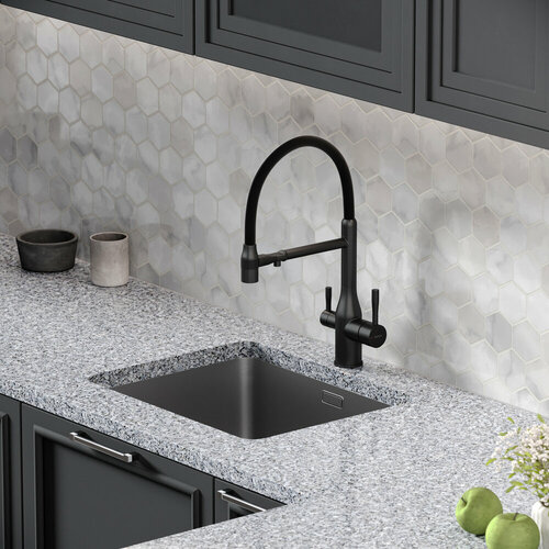фото Смеситель для кухни sancos garda sc4009mb черный матовый