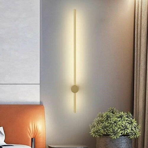 фото Светильник wogow s23, led, 8 вт, сенсорный выключатель, золотой, 100 см