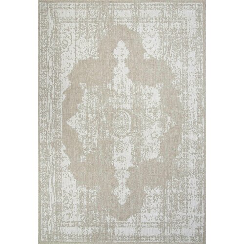 Ковер циновка на пол на кухню в гостиную 200х390 см бежевый классический безворсовой 323817 KoverVDom