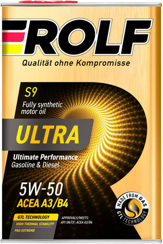 фото ROLF Ultra 5W-50 A3/B4 SN/CF 4л металл (322952)
