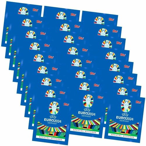 Наклейки Euro 2024, 25 пакетиков, Topps (не Panini)