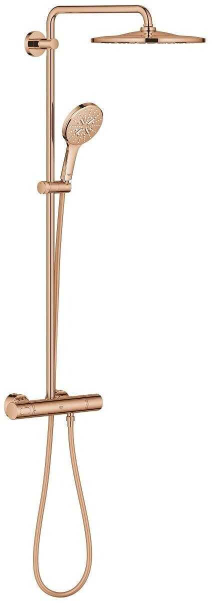 фото Душевая система с термостатом GROHE Rainshower SmartActive 310, теплый закат глянец, (26836DA0)