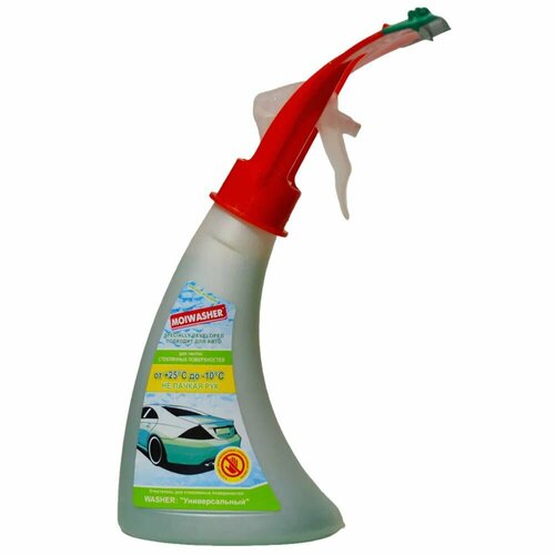 Стеклоочиститель Универсальный бесконтактный авто для стеклянных поверхностей WASHER 350 мл -10 до 25 очиститель стекол автомобиля фар зеркал стеклоомыватель Moiwasher 773₽