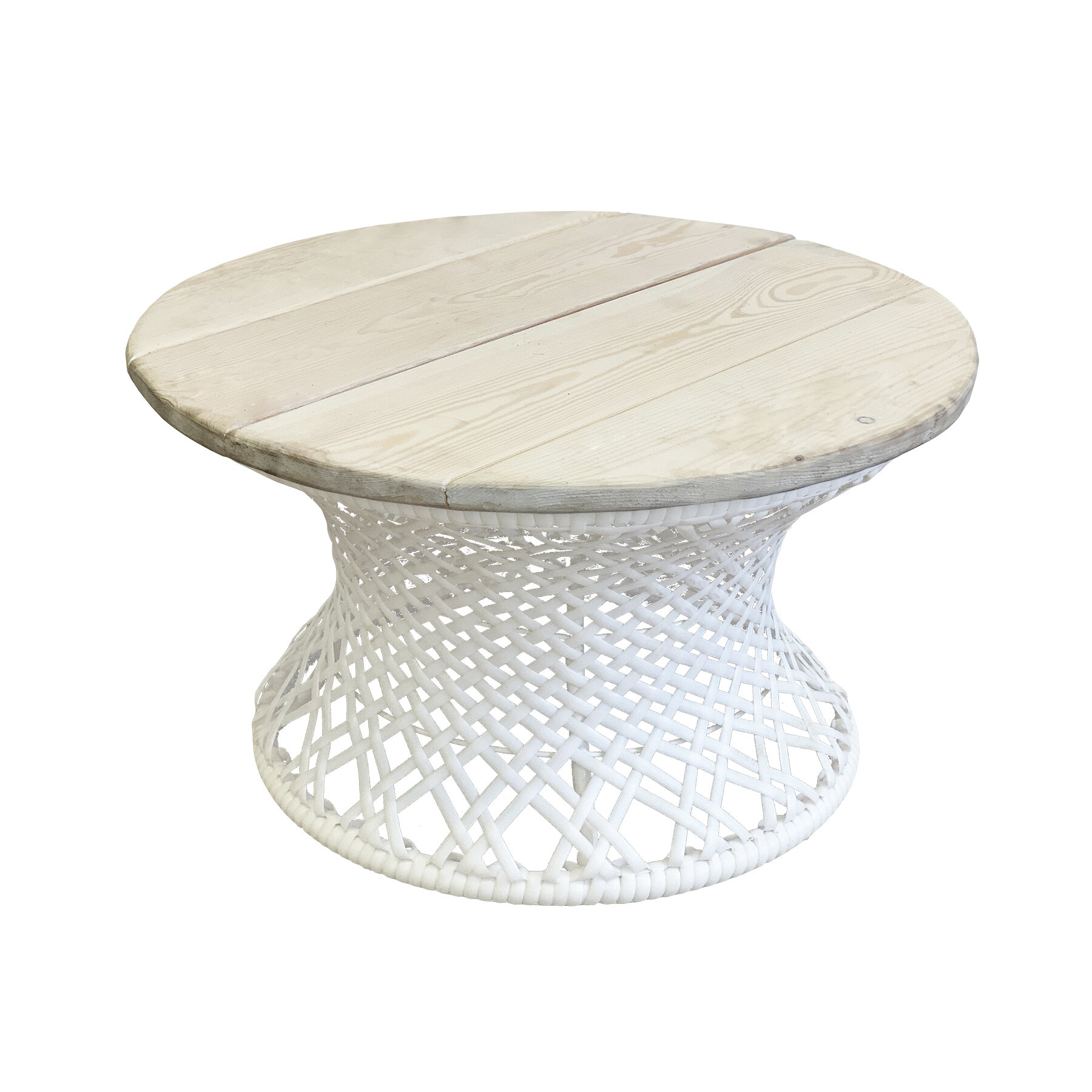 фото Кофейный стол Бонго мини с деревянной столешницей M-Group белый 560х320