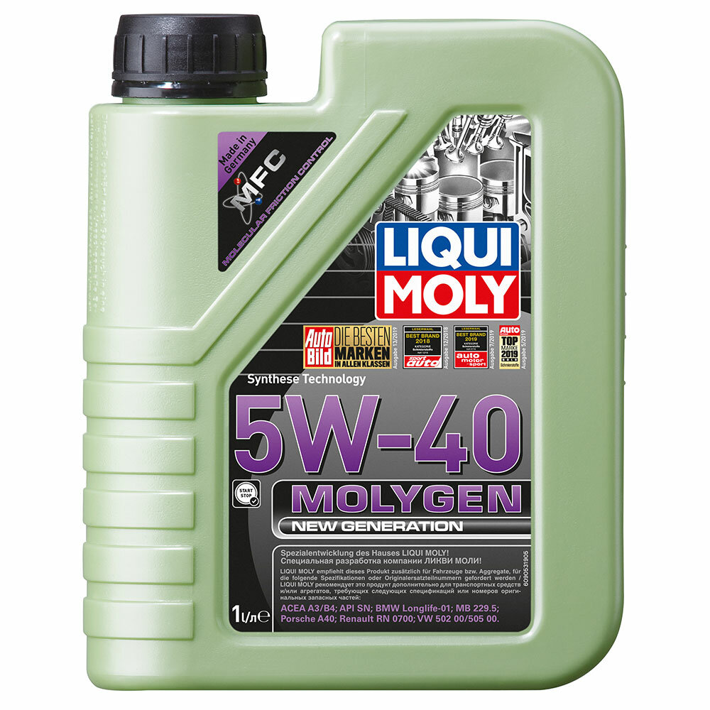 Масло моторное Liqui Moly Molygen New Generation НС 5W40, 1 л. (арт. 9053) LM-5W40-MG-1L