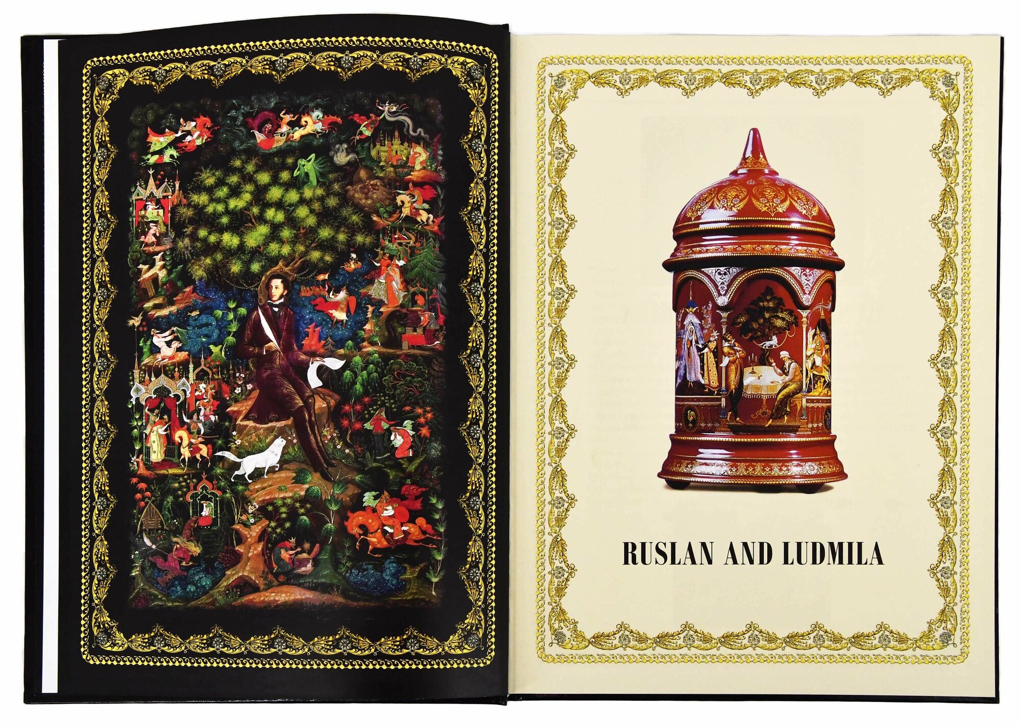 Сказки Пушкина. Живопись Палеха (английский язык) - фото №5