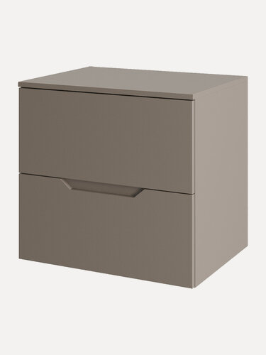 Изображение товара Тумба под раковину подвесная 60 столешница МДФ Orange Лайн Li-60TuLMDF, матовый латте