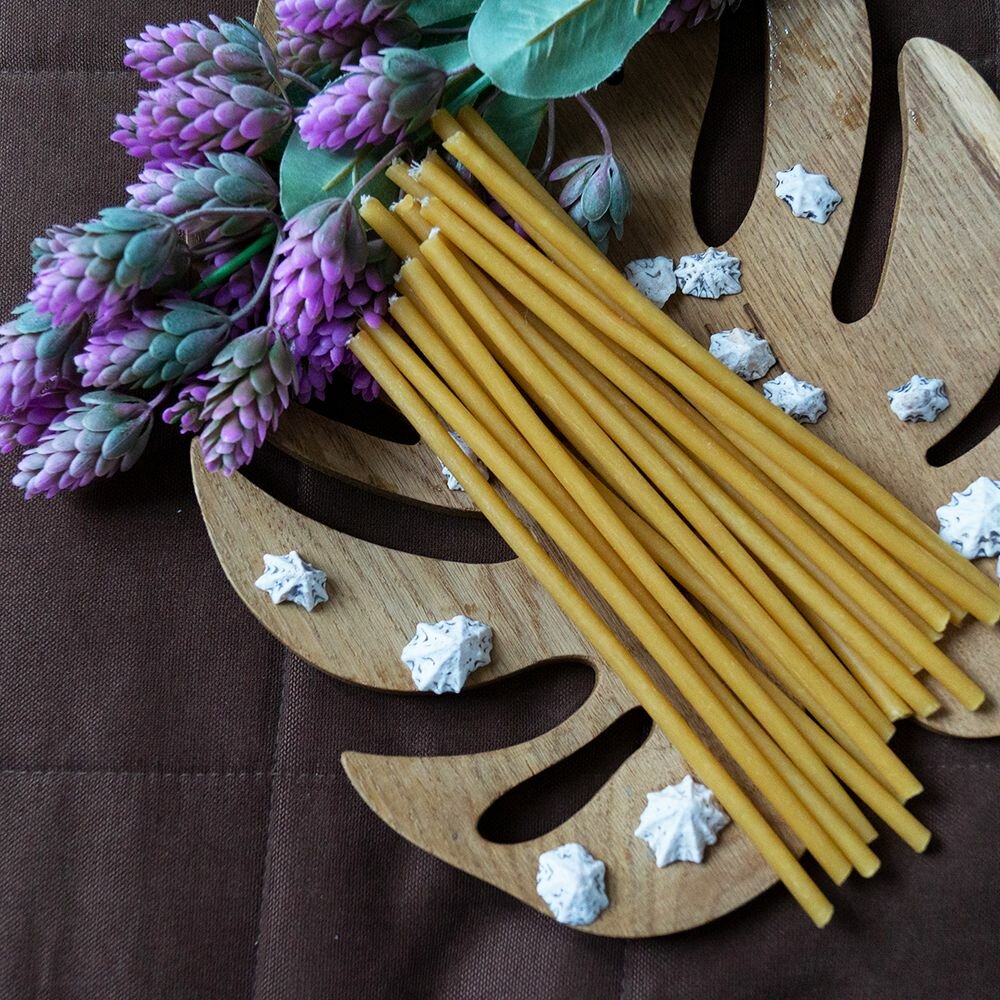 Свечи церковные восковые №20, медовые — фото 1