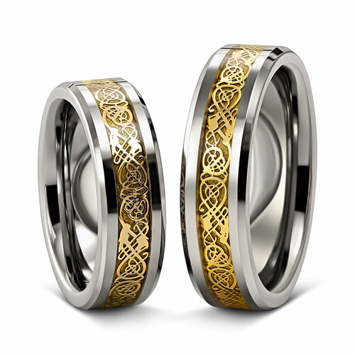 Кольцо обручальное Veragold, размер 24.5, ширина 6 мм, золотистый