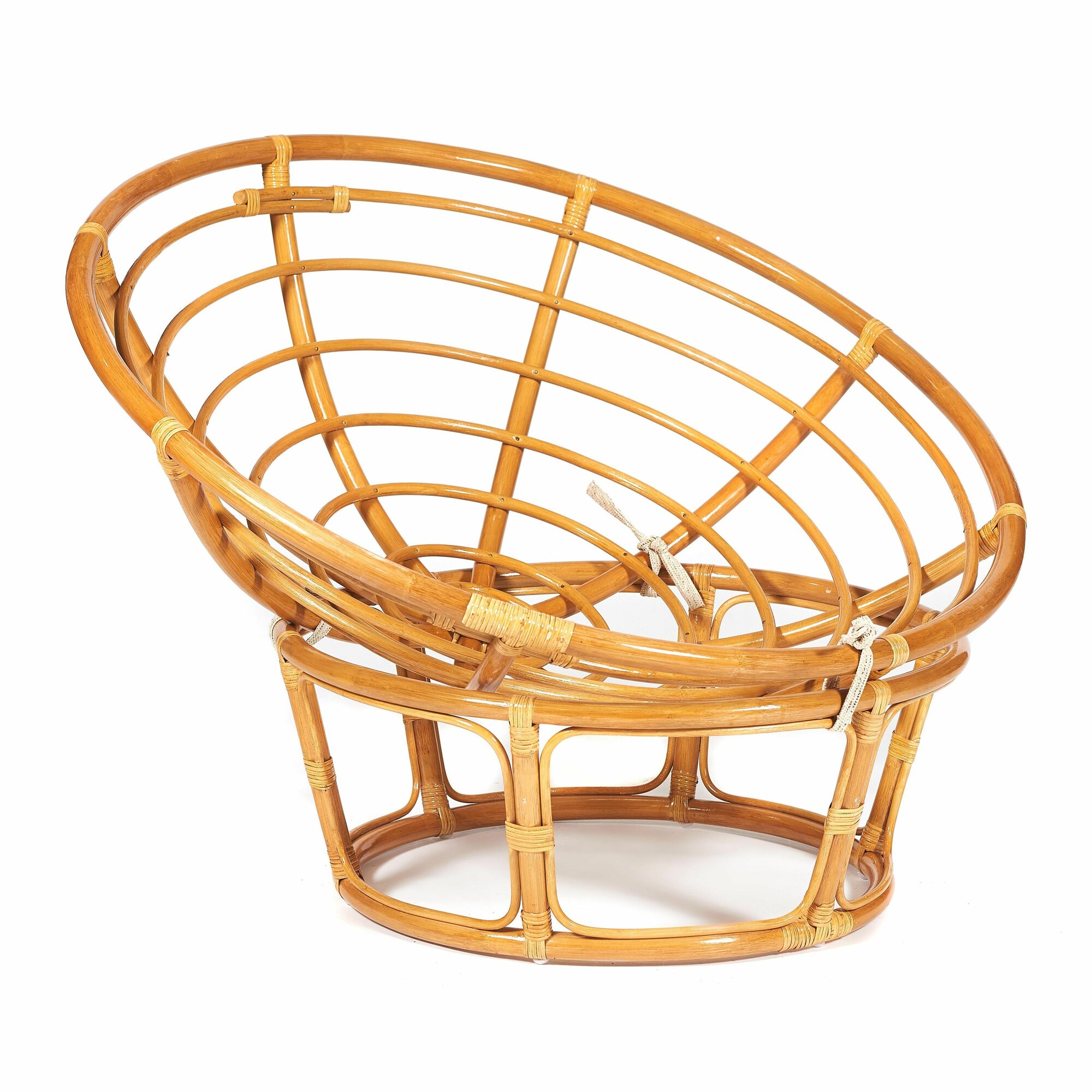 Кресло садовое без подушки TetChair "PAPASAN/папасан", ротанг натуральный, мед