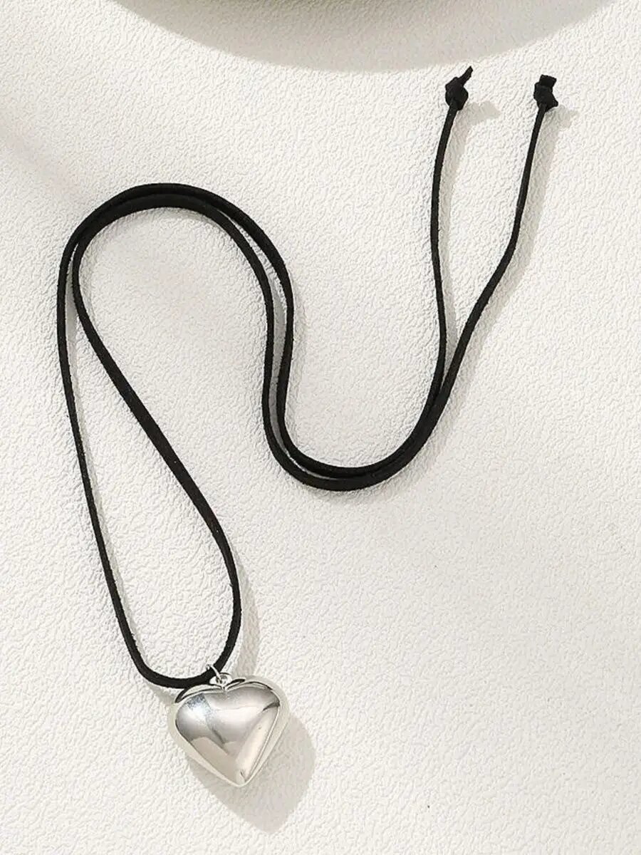 Чокер, длина 100 см, черный, серый — фото 1