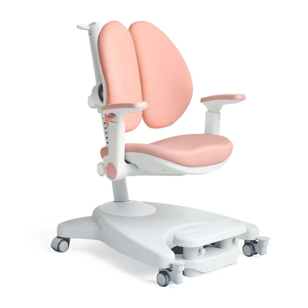 Детское компьютерное растущее кресло Ergokids Clever Duo Y-116 персиковое/серое