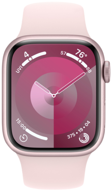 Умные часы и браслеты Apple Watch Series 9 45mm Aluminium with Sport Band (розовый) M/L