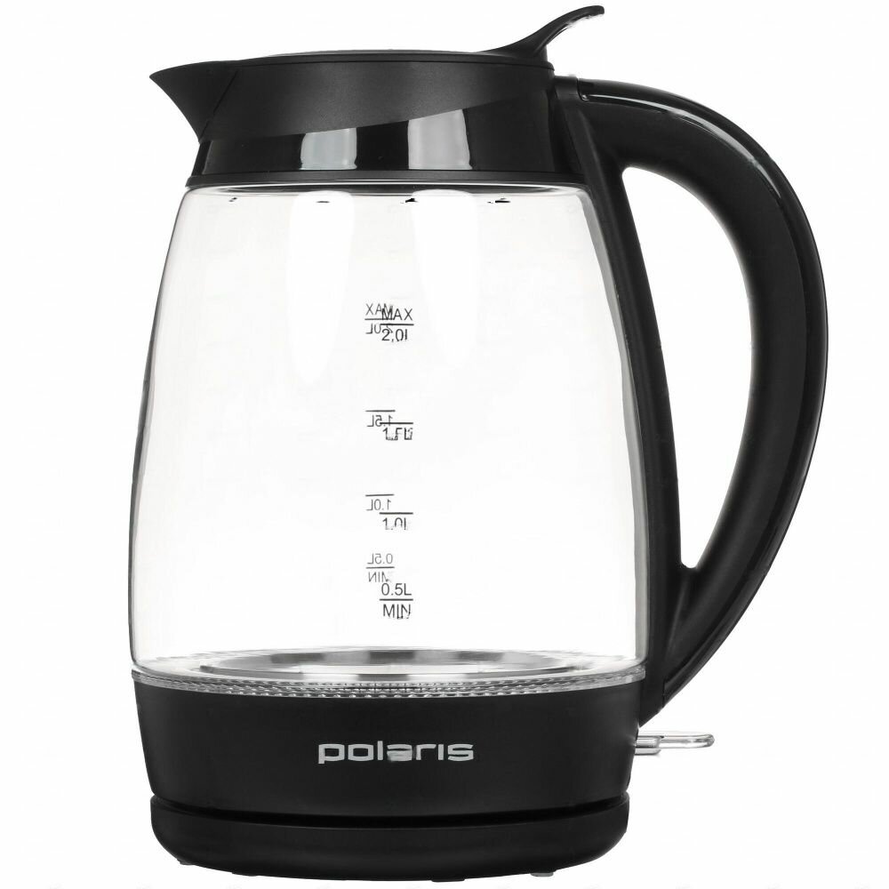 Электрочайник Polaris PWK 2006CGL, черный, пластик/стекло, 2 л