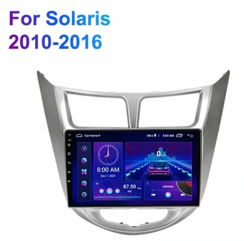 Автомагнитола TS7 Android Hyundai Solaris 2011 - 2017 / Андроид хендай Солярис 1 серебро