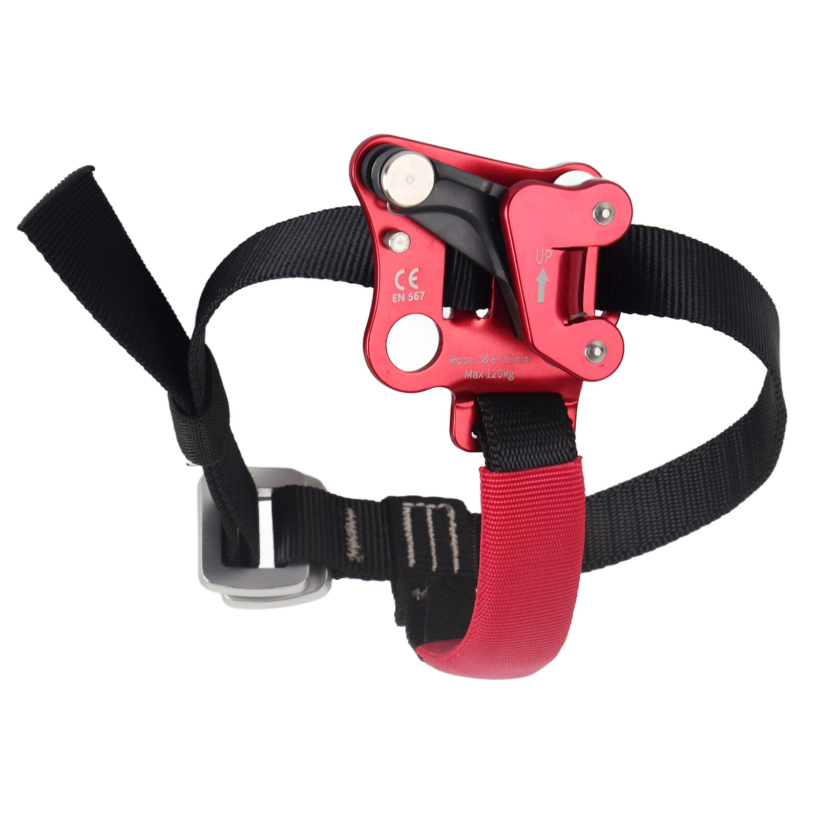 Защитный зажим для правой ноги из авиационного алюминия для скалолазания и альпинизма аксессуар для защиты от падения с высоты красный