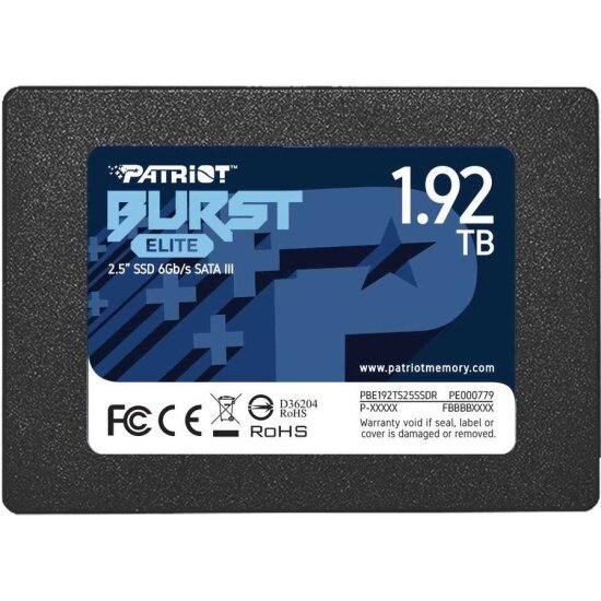 PATRIOT 2.5" Burst Elite 1920 Гб SATA III NAND 3D PBE192TS25SSDR