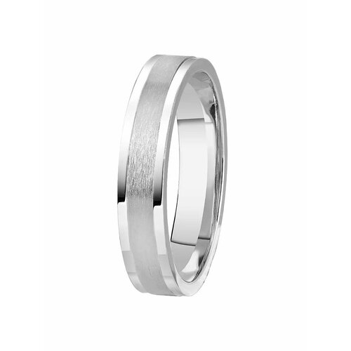 Кольцо обручальное AZADE серебро 925 проба родирование размер 22 ширина 4 мм серебристый 2548₽