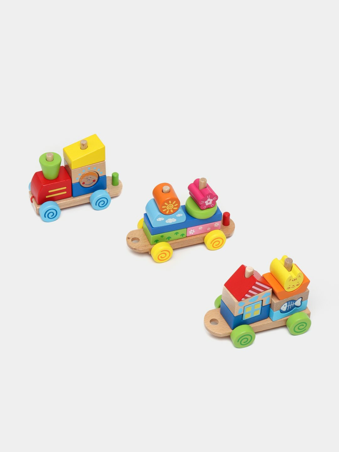 Поезд деревянный Viga 50089 — фото 1