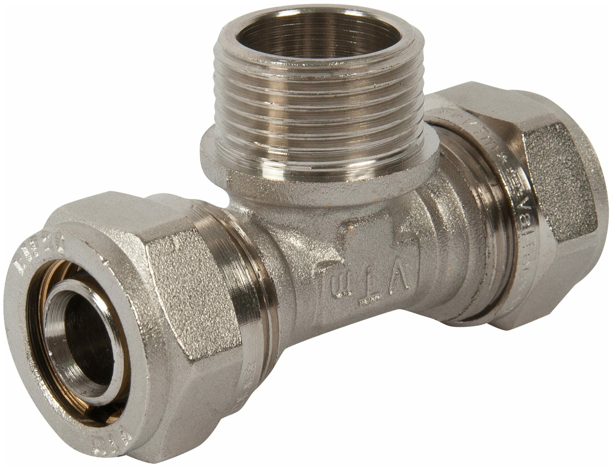 Тройник обжимной Valtec наружная резьба 20х3/4