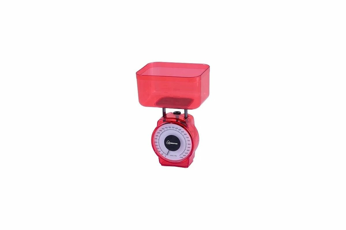 Кухонные механические весы HomeStar HS-3004М 1 кг цвет красный 002795