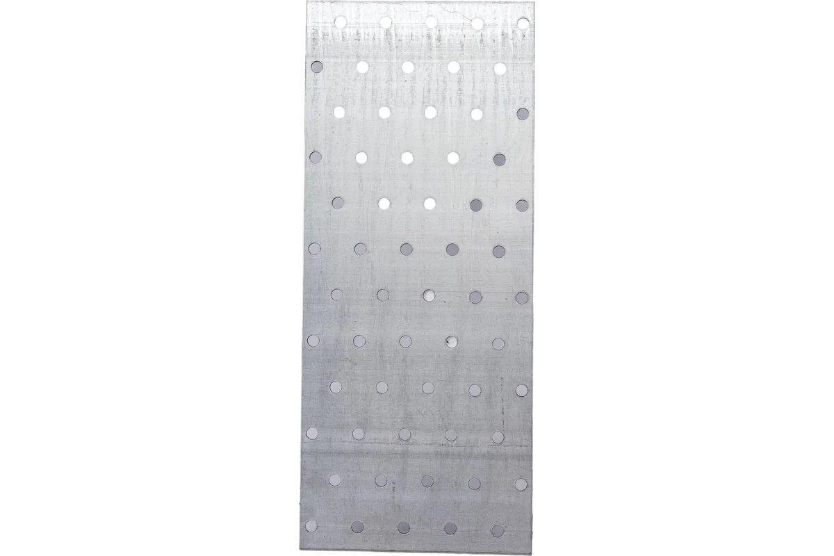 Крепежные пластины 100x240x1,5 мм оцинкованные 20 штук/упаковка — фото 1