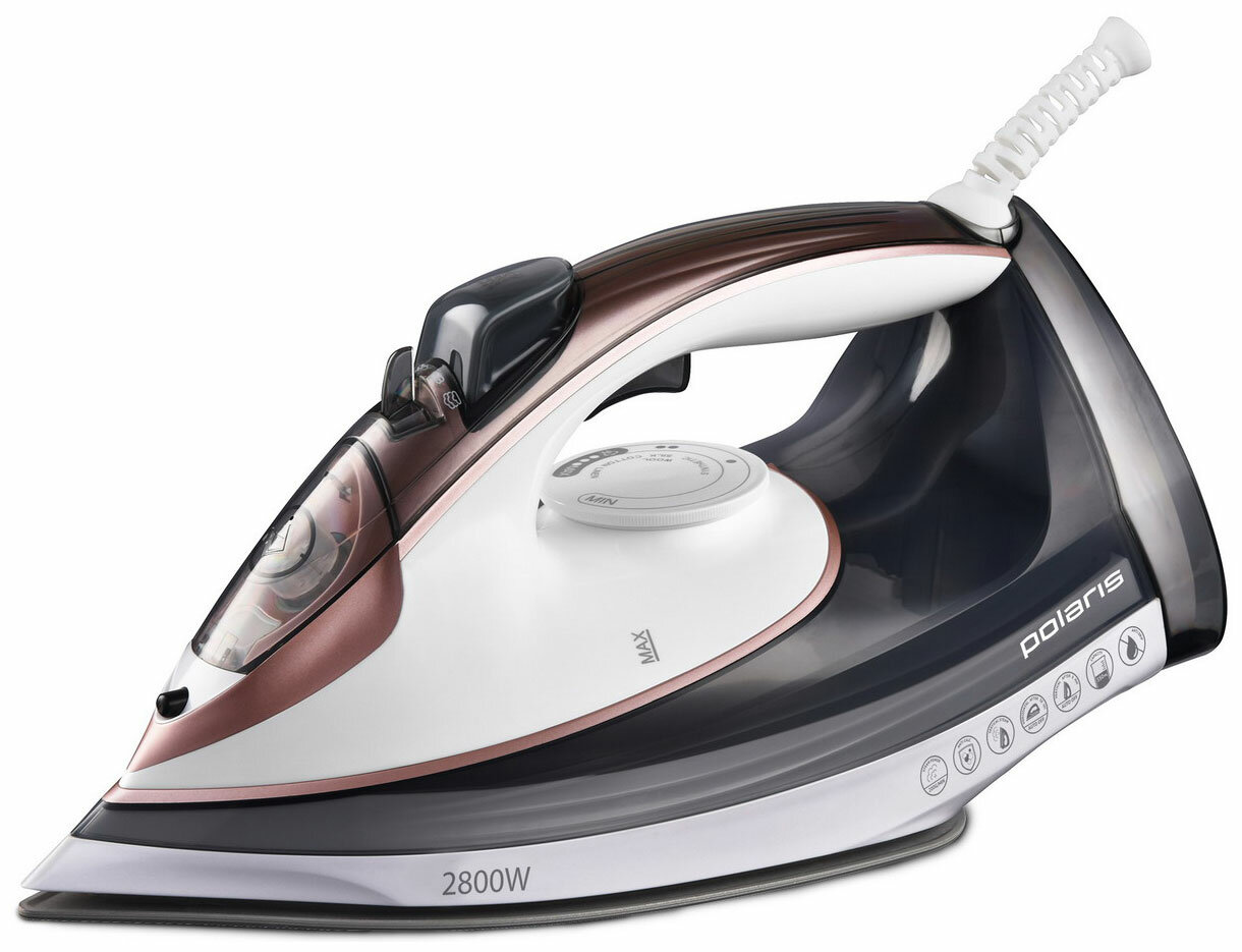 Утюг для одежды с отпаривателем Polaris PIR 2883AK 3m Белый/Серый