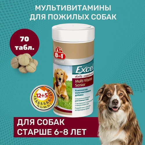 Изображение товара 8in1 Excel Multi Vitamin Senior Мультивитамины для пожилых собак - 70 таблеток