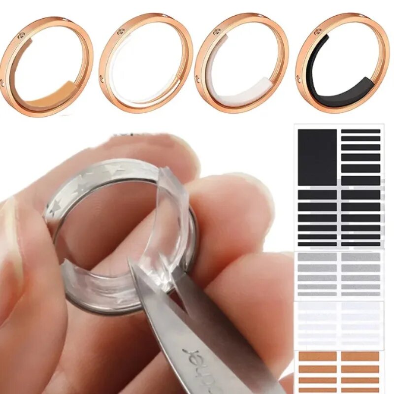 Регулировочные наклейки, для колец, силикон, прозрачные, 19 шт. — фото 1